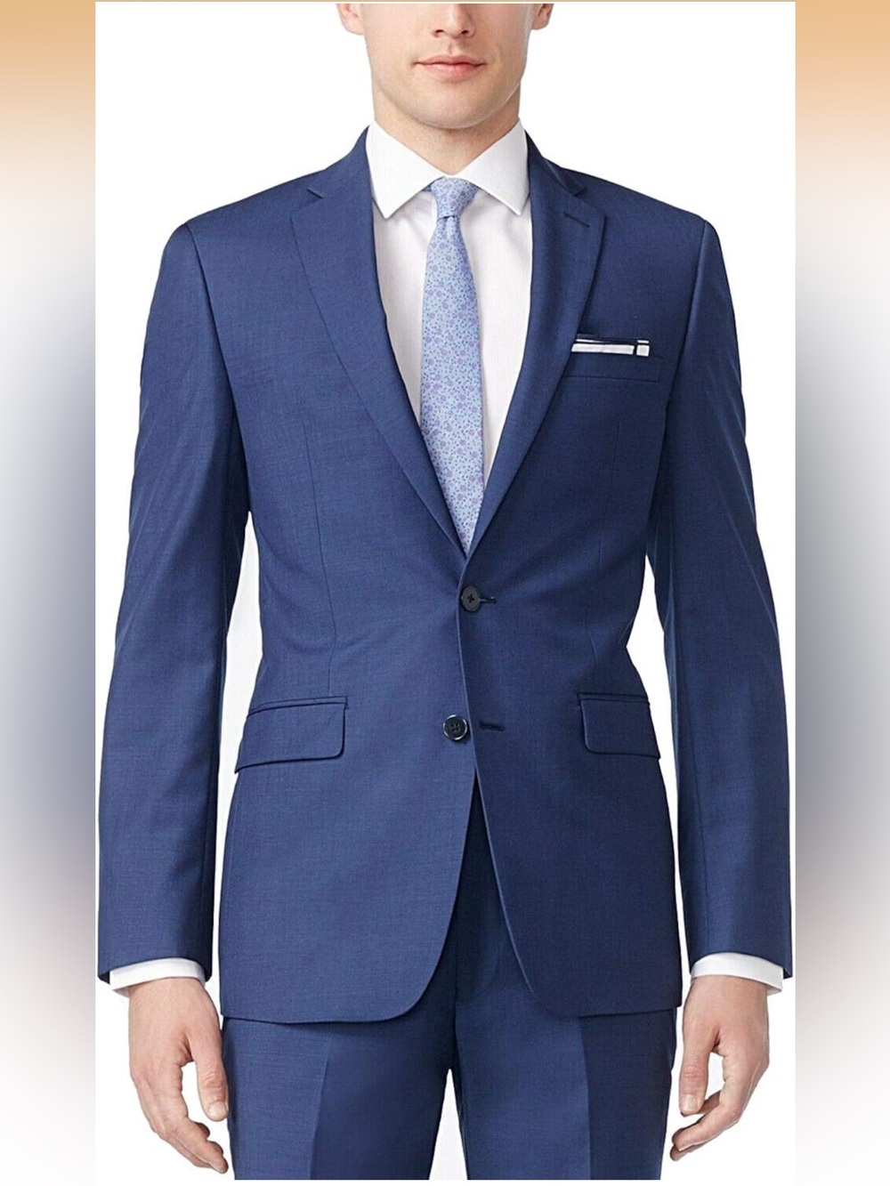 Calvin Klein slim fit light wool suit